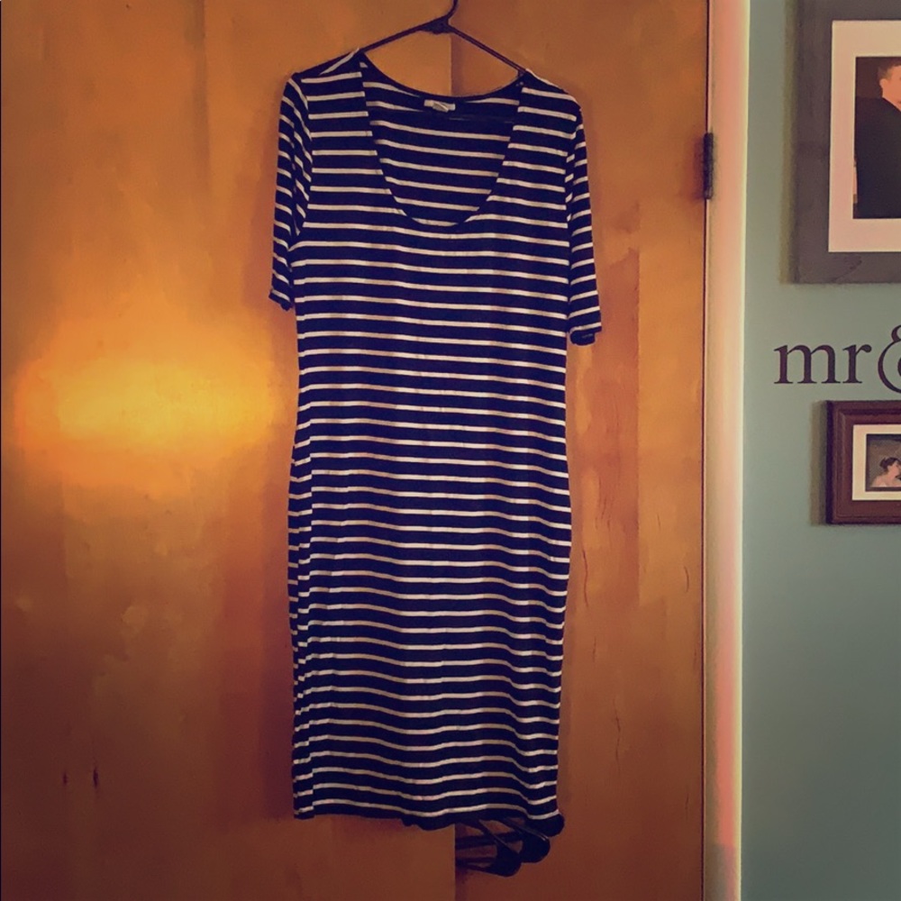 Striped bodycon dress